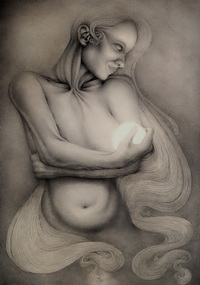 Most Precious (Motherhood), (2005) | pencil on paper, 100x70cm