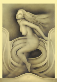 Alhemia Organica X (2002) | pencil on paper, 70x50cm, SOLD