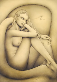 Alhemia Organica IV, (2002) | pencil on paper, 50x70 cm