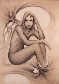 Alhemia organica V (2002) | pencil on paper 70x50 cm