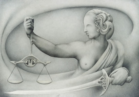 Iustitia Secessia (2003) | pencil, 50x70cm, 19,7x27,5in