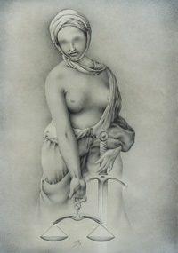 Iustitia Exotica (2003) | pencil, 70x50cm, 27,5x19,7in, SOLD