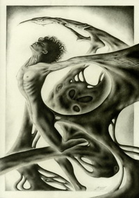 Uprising, (2000) | pencil on paper, 70x50cm