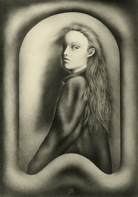 Evening portrait (2001) | pencil on paper 72x51cm